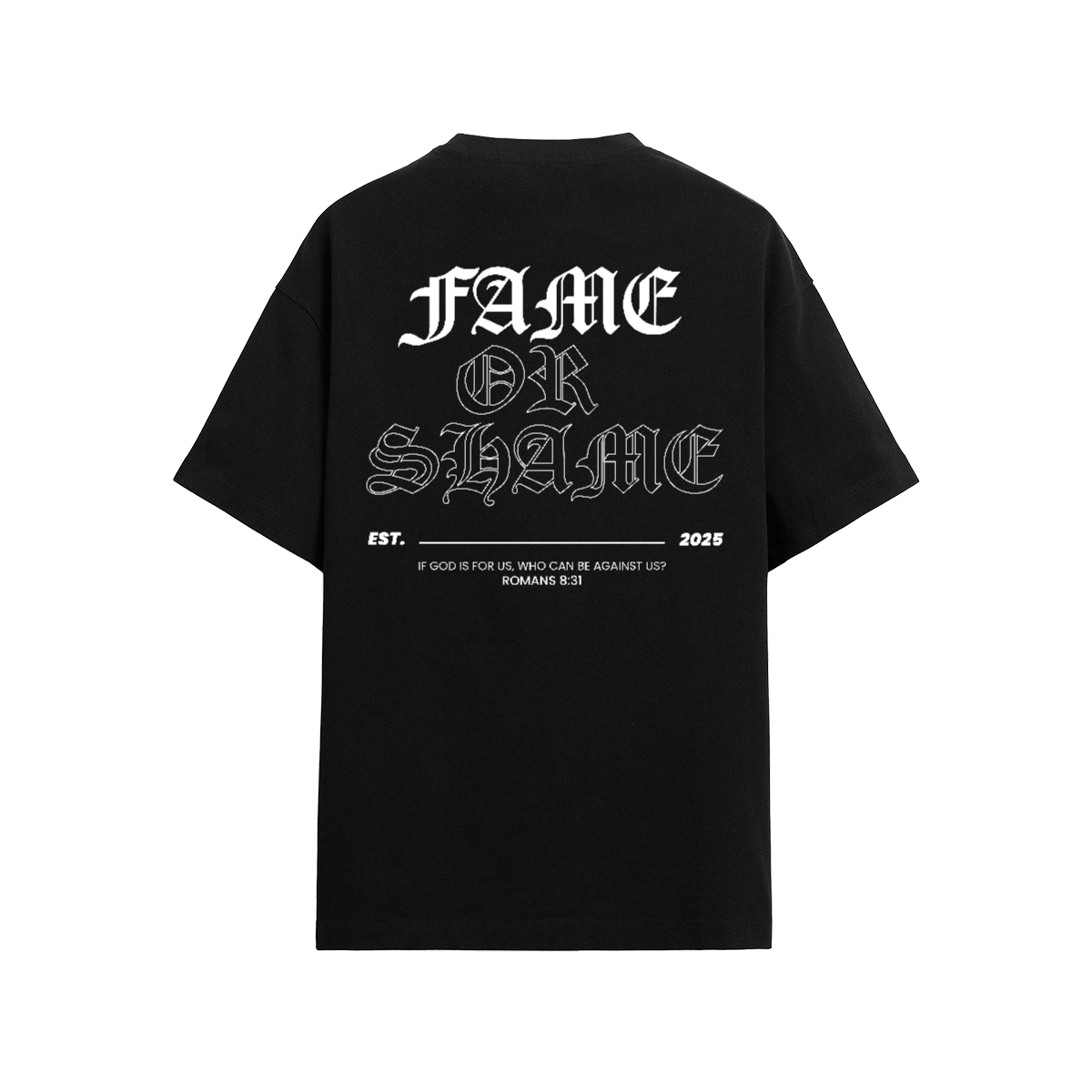 CAMISETA ROMANS 8:31 OVERSIZE