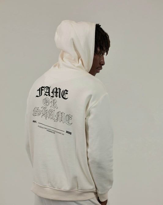 SUDADERA ROMANS 8:31 BLANCO